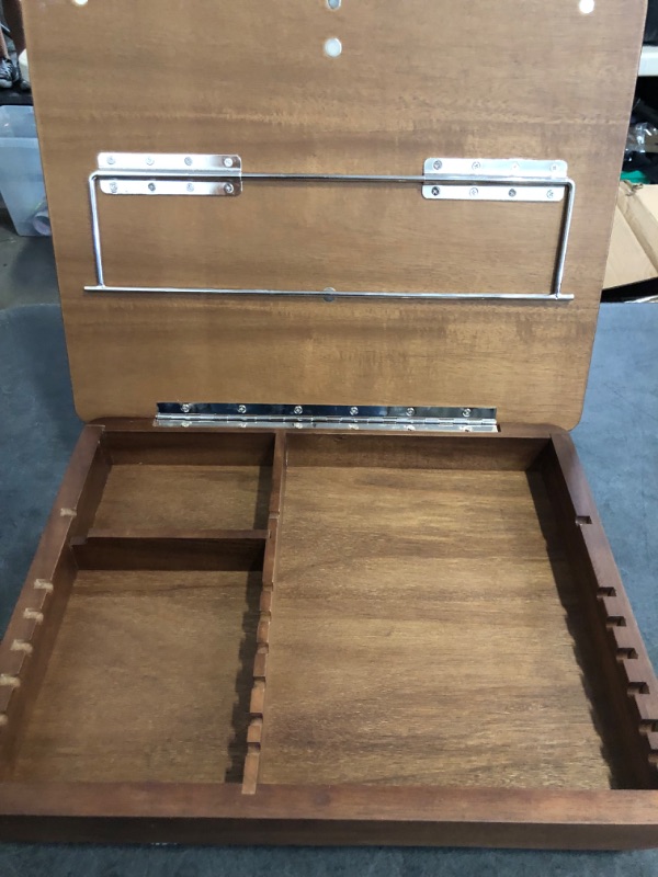 Photo 1 of LAPGEAR Schoolhouse Lap Desk with Storage Compartments - Acacia Wood - Java - Style No. 45072