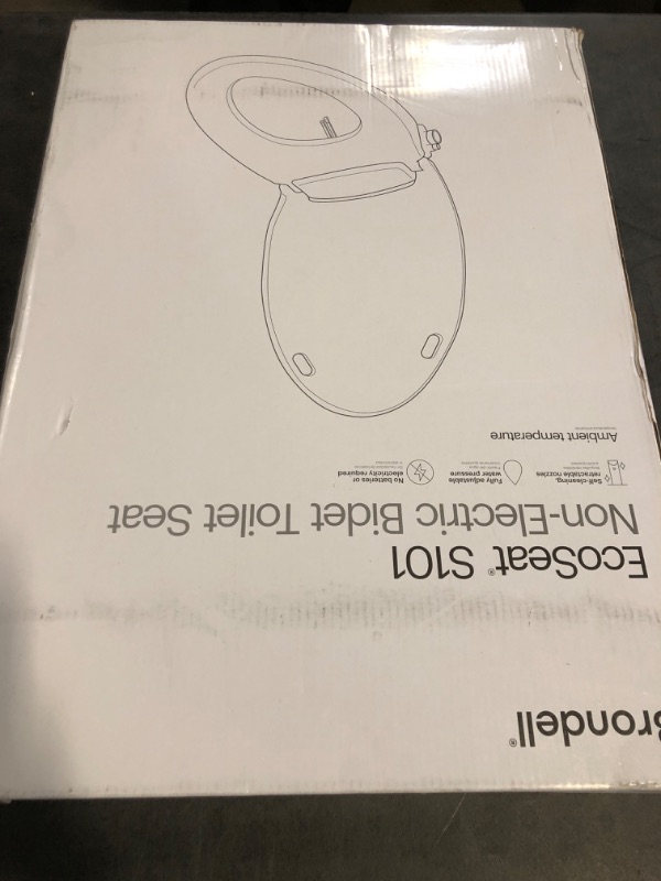 Photo 1 of Brondell Bidet Toilet Seat Non-Electric Swash Ecoseat, Fits Elongated Toilets, White - Dual Nozzle System, Ambient Water Temperature - Bidet with Easy Installation