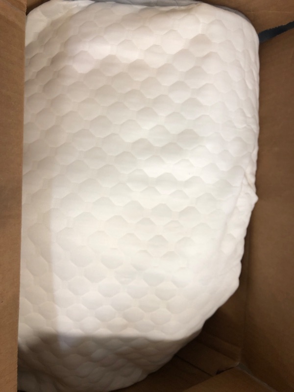 Photo 1 of Knee Wedge Pillow, 8” Knee Pillow for Back Sleeping, Leg Pillow, Triangle Pillow for Knee Support, Bolster Pillow for Legs, Post Surgery Recovery, Back Hip Ankles Pain Relief, White/Grey