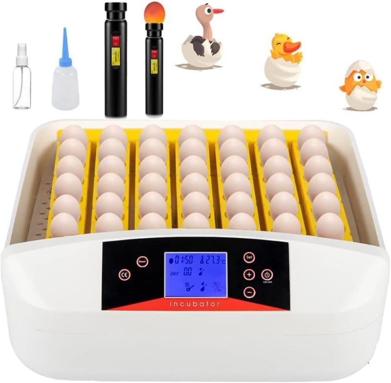 Photo 1 of 55 Egg Incubator with Humidity Display, Egg Candler, Automatic Egg Turner, for Hatching Chickens
