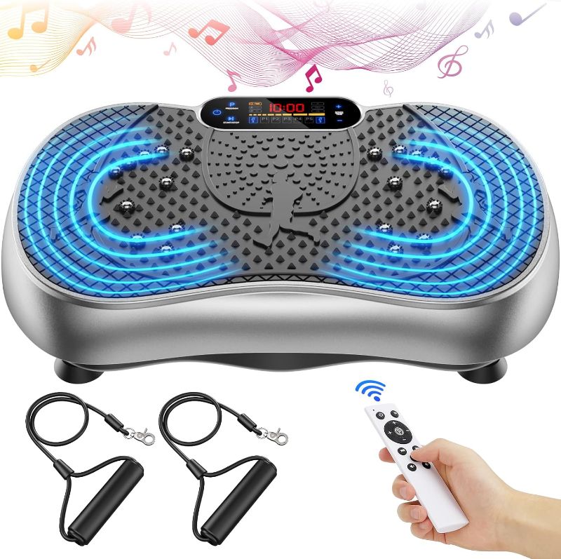 Photo 1 of Vibration Plate Exercise Machine, 180 Speed Levels Vibration Plate for Lymphatic Drainage, Whole Body Workout Vibrating Fitness Platform, Effective for Weight Loss, Shaping, Toning & Wellness