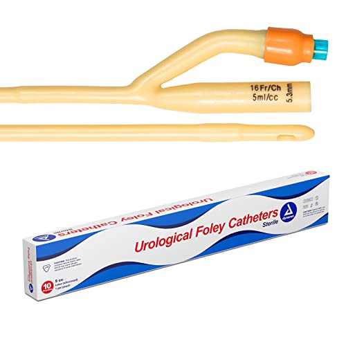 Photo 1 of Dynarex 4936 Foley Catheters, 5 Cc, 16FR (Pack of 10)