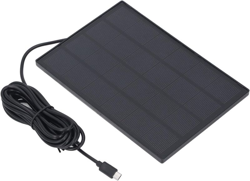 Photo 1 of 5W 5V Solar Panel for Security Camera IP66 Water Proof Outdoor Wireless Camera Charger with Micro USB Type C Interface