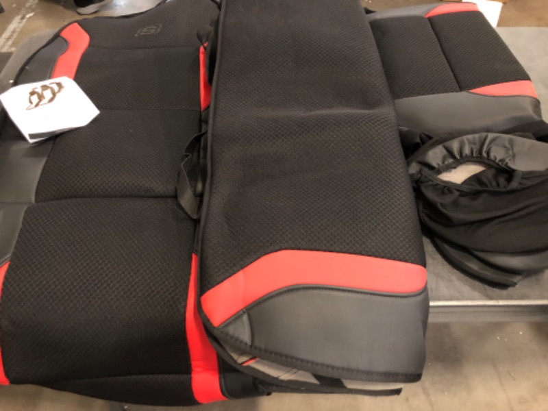 Photo 1 of Skechers Memory Foam Car Seat Covers, Air Cool Mesh Thick Seat Covers, Car Seat Protector Full Sets, Airbag Compatible, Automotive Comfort Protection for Most Cars,Vans,Trucks, SUVs,Red