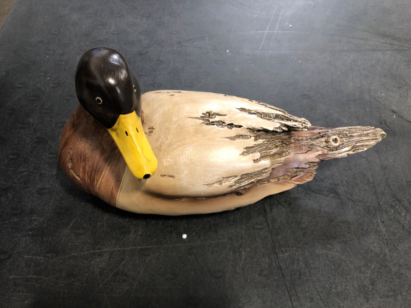 Photo 1 of Deco 79 Polystone Duck Sculpture , Set of 2 14", Beige 
