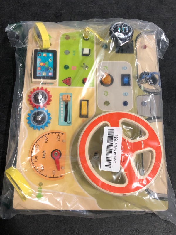 Photo 1 of JGOBUB Montessori Toddler Toys - Baby Wooden Busy Board - Sensory Toys with Light Switch - Travel Toys for Educational Toddler Activities for Toddlers 1 2 3 4+ Year Old