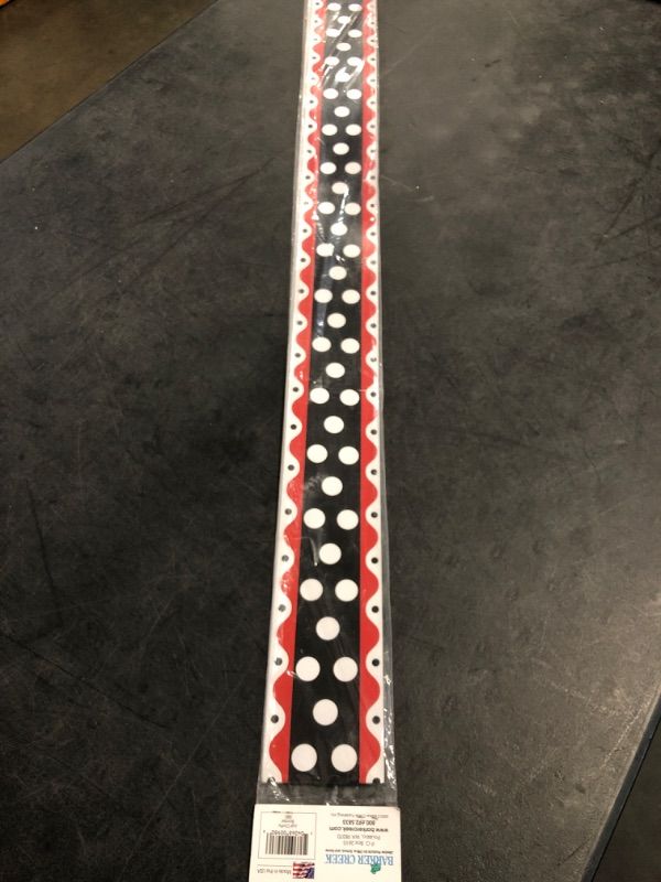 Photo 1 of Barker Creek Double-Sided Border, Just Dotty, for Bulletin Boards, Reception Areas, Halls, Break Rooms, Office, School, Home Learning Decor, 3” x 35’ (980)