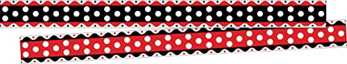 Photo 1 of Barker Creek Double-Sided Border, Just Dotty, for Bulletin Boards, Reception Areas, Halls, Break Rooms, Office, School, Home Learning Decor, 3” x 35’ (980)