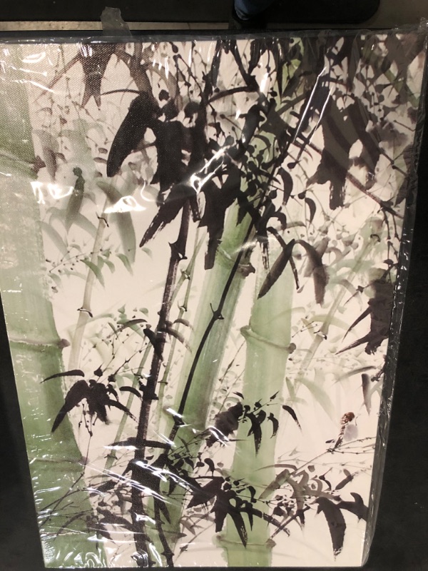 Photo 1 of TutuBeer Bamboo Painting Bamboo Picture for Home Decor Chinese Painting of Forest Nature Picture Print on Canvas Forest Wall Art for Wall Decor Ready to Hang 16x32inchx3