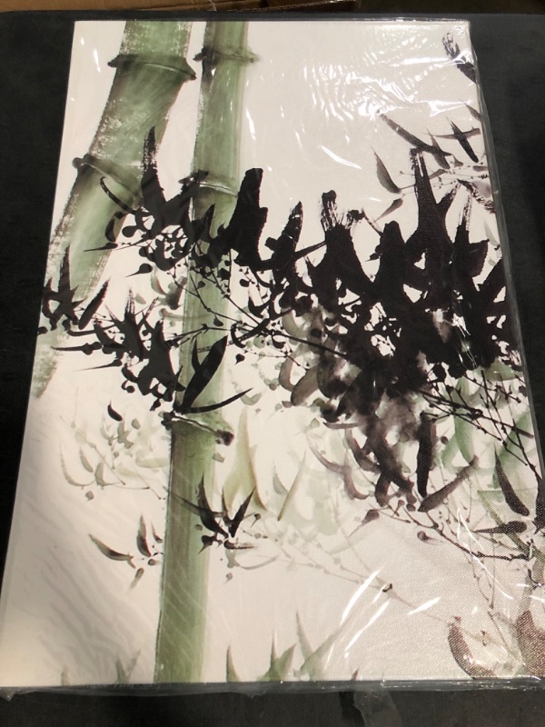 Photo 1 of TutuBeer Bamboo Painting Bamboo Picture for Home Decor Chinese Painting of Forest Nature Picture Print on Canvas Forest Wall Art for Wall Decor Ready to Hang 16x32inchx3