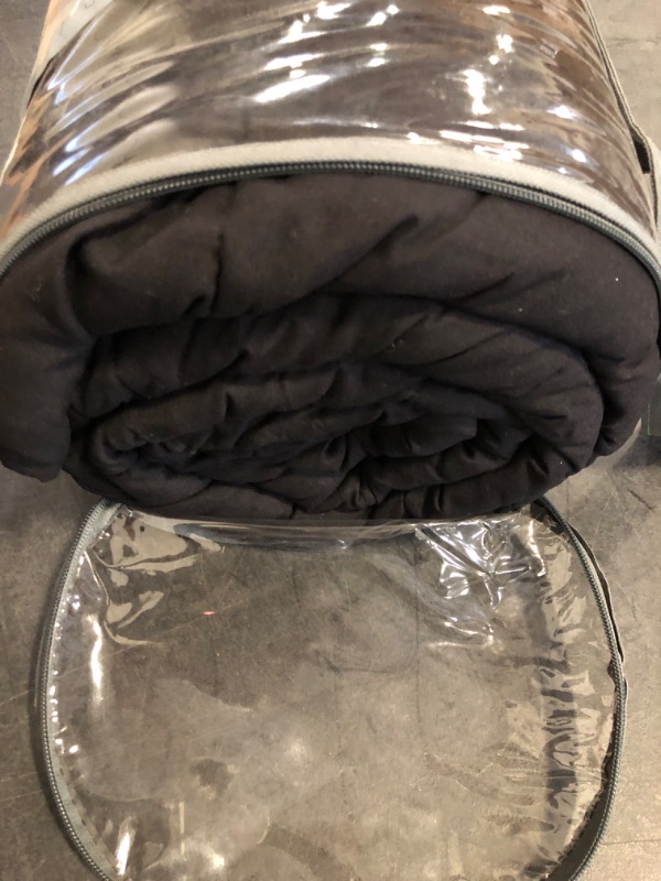 Photo 1 of  Weighted Blanket for Adults (20 lbs, 60" x 80", Black) Cooling Heavy Blanket for Sleeping Perfect for 190-210 lbs, Queen Size Breathable Blanket with Premium Glass Bead, Machine Washable