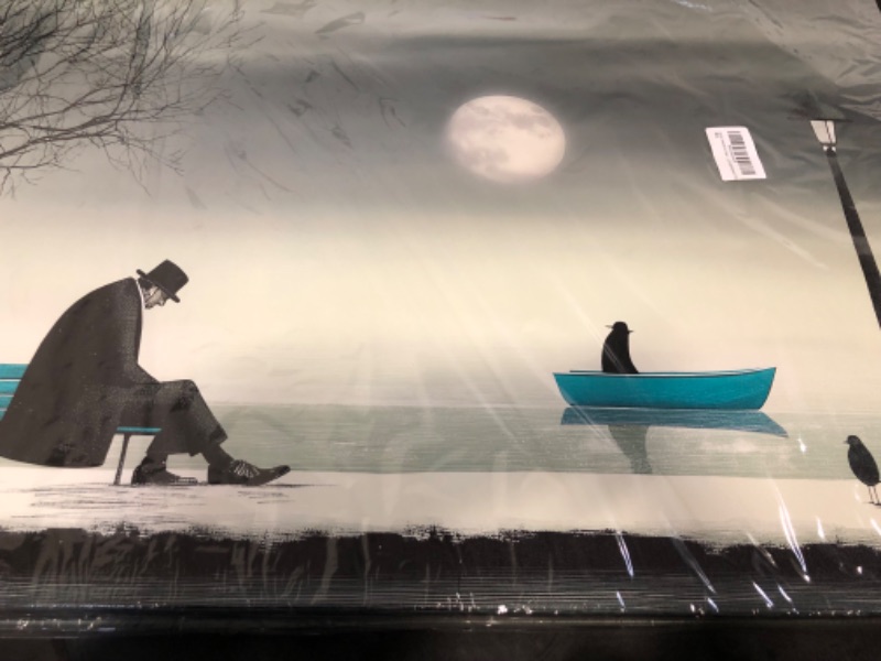 Photo 1 of Canvas Wall Art Decor Lakeside Scene, 24*48
