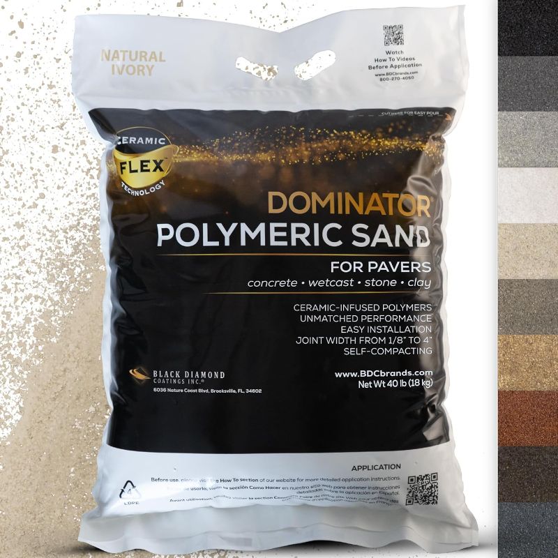 Photo 1 of 40 Pound Natural Ivory DOMINATOR Polymeric Sand with Revolutionary Ceramic Flex Technology for Stabilizing Paver Joints/Gaps, 1/8” up to 4”, Professional Grade Results