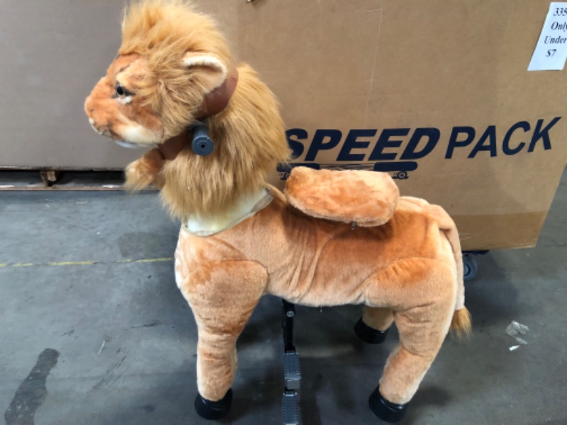 Photo 1 of *Different animal than picture** Ride on Horse Toys, Kids Riding Horse Toys Ride on Toys for 4-9 Years Old, Premium Plush Animals Toys Walking Horse with Wheels, TIGAR