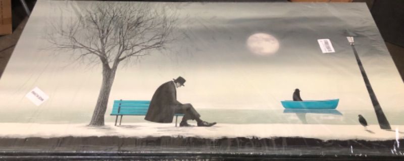 Photo 1 of Canvas Wall Art Decor Lakeside Scene, 24*48