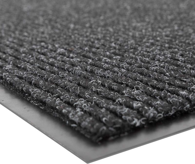 Photo 1 of Notrax 109 Brush Step Carpeted Indoor/Outdoor Entrance Mat for Home or Office, 3' X 6', Absorbent Slip Resistant Heavy Duty Entry Mat, Charcoal, 109S0036CH