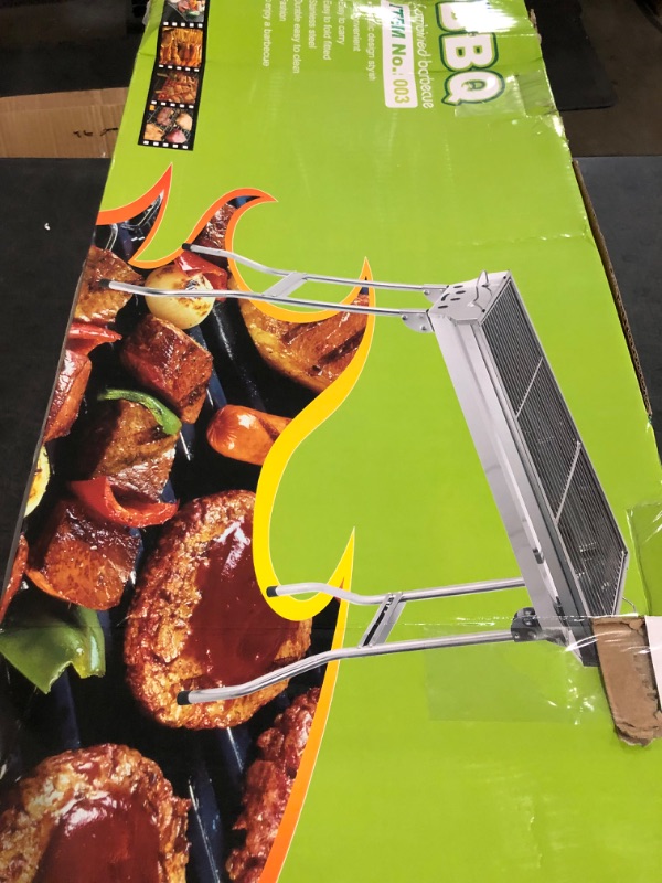 Photo 1 of Outdoor Foldable Portable Barbecue Grills Stainless Steel Charcoal BBQ Tool Kits Outdoor Cooking Camping Hiking Picnics Tailgating Backpacking