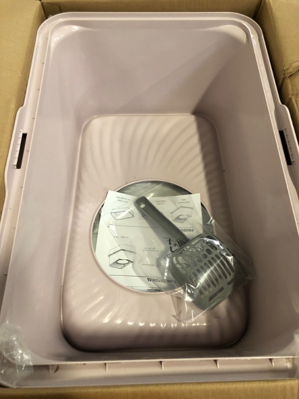 Photo 1 of XL Stainless Steel Cat Litter Box Top Entry Extra Large Metal Litter Box with High Side for Big Cats, Multiple Cats, No Odor, Easy to Clean, Anti-Urine Leakage, Dog-Proof, Non-Sticky