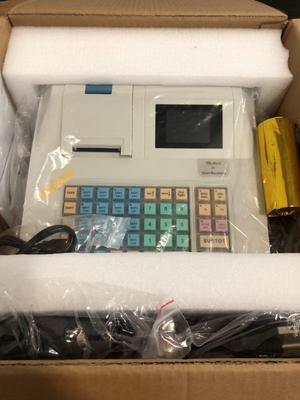 Photo 1 of Newest Cash Register with Dual Displays& Cash Drawer- Perfiware Electronic Cash Register for Small Businesses,Built-in Receipt Printer, Easy Operate Caja Registradora for Mall/Shop/Store