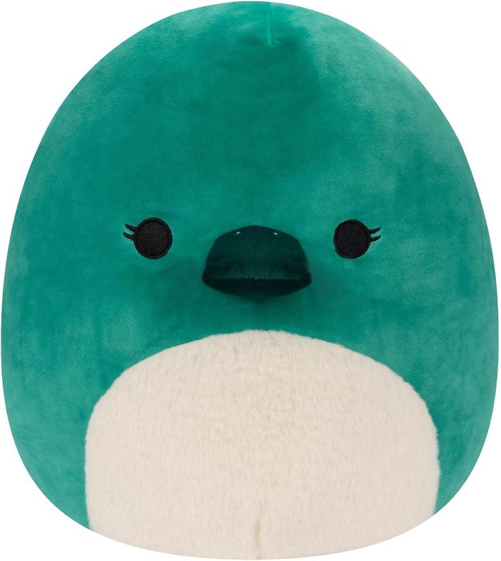 Photo 1 of Squishmallows Original 14-Inch Selassi Green Platypus with Fuzzy White Belly - Large Ultrasoft Official Jazwares Plush