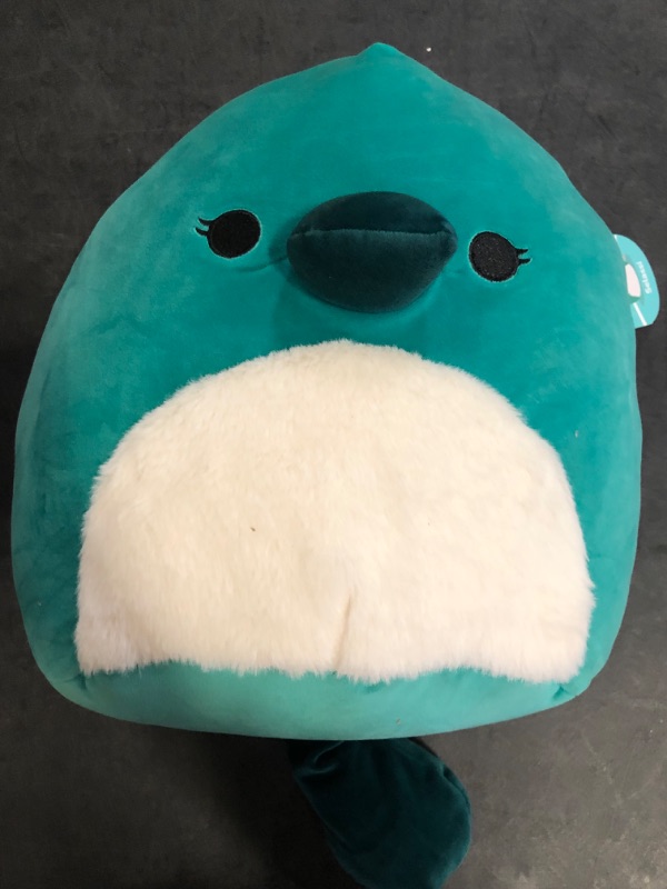 Photo 1 of Squishmallows Original 14-Inch Selassi Green Platypus with Fuzzy White Belly - Large Ultrasoft Official Jazwares Plush