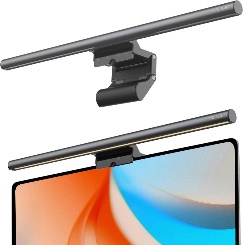 Photo 1 of YEELIGHT Monitor Light Bar, Computer Monitor Lamp, 250LM No Glare Eye-Care LED Screen Bar, Touch Control USB Reading Desk Lamp for Home Office Work, Stepless Dimming Adjustable Color Temperature