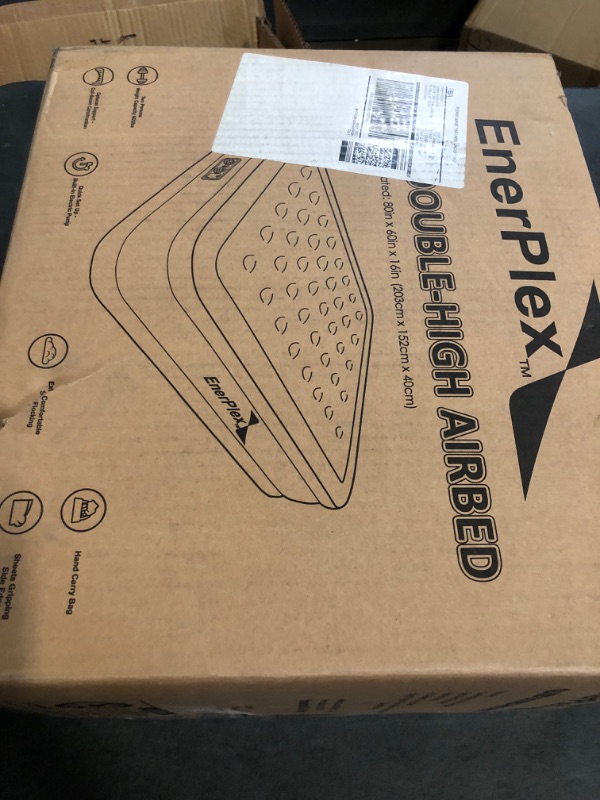 Photo 1 of EnerPlex Queen Air Mattress with Built-in Pump - 16 Inch Double Height Inflatable Mattress for Camping, Home & Portable Travel - Durable Blow Up Bed with Dual Pump - Easy to Inflate/Quick Set Up?