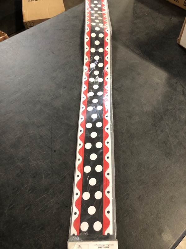 Photo 1 of Barker Creek Double-Sided Border, Just Dotty, for Bulletin Boards, Reception Areas, Halls, Break Rooms, Office, School, Home Learning Decor, 3” x 35’ (980)