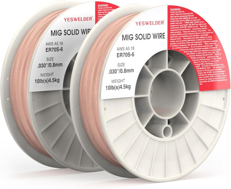 Photo 1 of YESWELDER ER70S-6 Carbon Steel Mig Solid Wire .030-Inch10-Pound 2-Packs Welding Wire