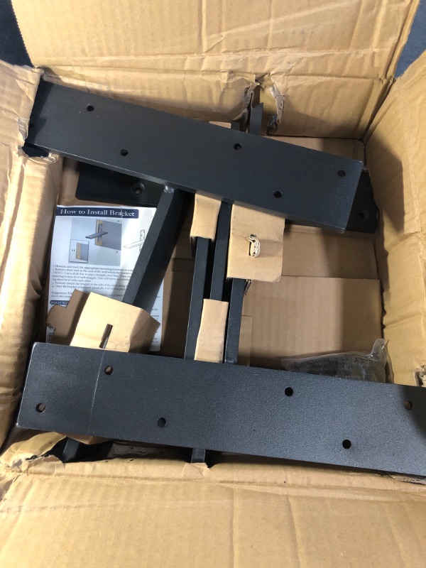 Photo 1 of Floating Shelf Bracket 3/8" Thick Heavy Duty Shelf Brackets 4 Pack Free Hanging Countertop Support Bracket 12" Lx2.5 W Floating Wall Brackets for Cabinets, Granite, Dishwasher, Bench Seats Vanities