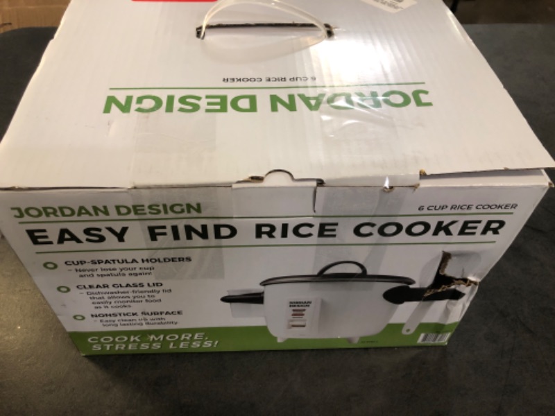 Photo 1 of Easy Find Rice Cooker 6-cup (cooked), Rice Cooker 3 cups (UNCOOKED), One Touch Rice Cooker, White, Small Rice Cooker