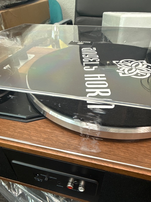 Photo 1 of ANGELS HORN Vinyl Record Player, Bluetooth Turntable with Built in Speakers Phono Preamp, High Fidelity Turntables for Vinyl Records with Magnetic Cartridge AT-3600L, Belt Drive 2-Speed