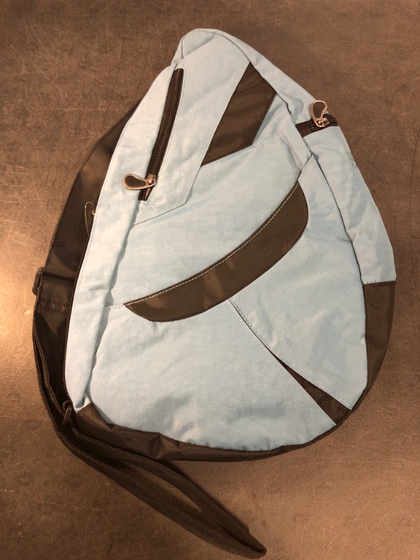 Photo 1 of AmeriBag 19" Crossbody Sling Traveler Healthy Back Bag (Chambray)