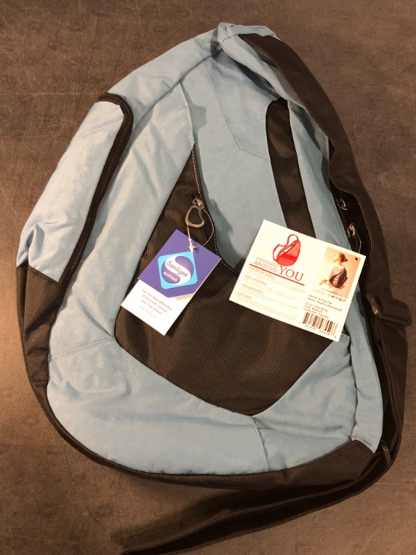 Photo 1 of AmeriBag 19" Crossbody Sling Traveler Healthy Back Bag (Chambray)