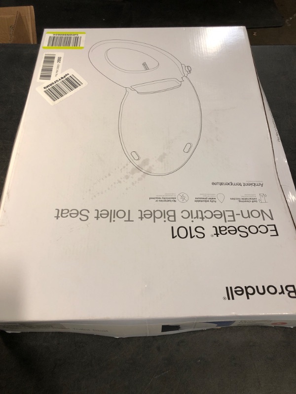 Photo 1 of Brondell Bidet Toilet Seat Non-Electric Swash Ecoseat, Fits Elongated Toilets, White - Dual Nozzle System, Ambient Water Temperature - Bidet with Easy Installation