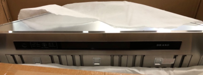Photo 1 of BRANO Range Hood Insert 36 Inch, 900 CFM Smart Voice/Gesture/Touch Control, 4 Speed Exhaust Fan, Stainless Steel Kitchen Hood with Charcoal Filter, Ducted/Ductless Convertible