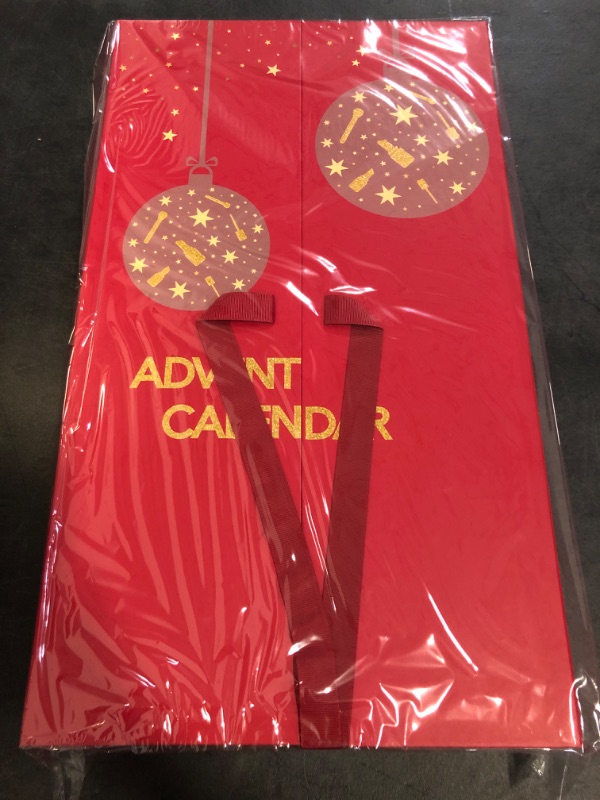 Photo 1 of 2025 24 Days Advent Calendar Empty Large to Fill Cosmetics, Makeup, Perfume Packaging Paper Box, Valentin's Day EID Ramadan Gifts Cardboard (Red)