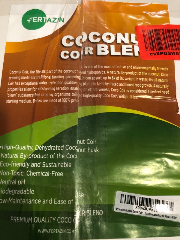 Photo 1 of Coconut Core Blend Soil Amendment for Plants, Improves Soil Quality, 100% Natural Active Carbon and Fertilizer Enhancer for Gardens.