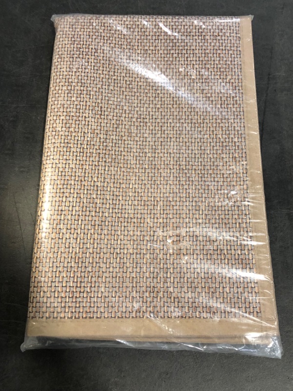Photo 1 of Indoor Non-Slip Door Mat - Waterproof Entry Rug for Entryway, Front Outdoor Entrance - Low Pile, Light Brown/Tan