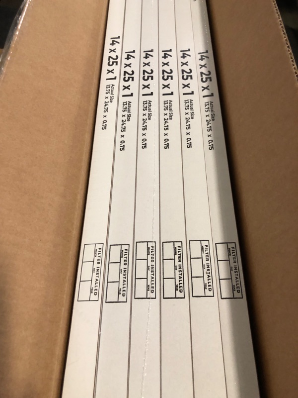 Photo 1 of BNX TruFilter 14x25x1 Air Filter MERV 13 (6-Pack) - MADE IN USA - Electrostatic Pleated Air Conditioner HVAC AC Furnace Filters for Allergies, Pollen, Mold, Bacteria, Smoke, Allergen, MPR 1900 FPR 10