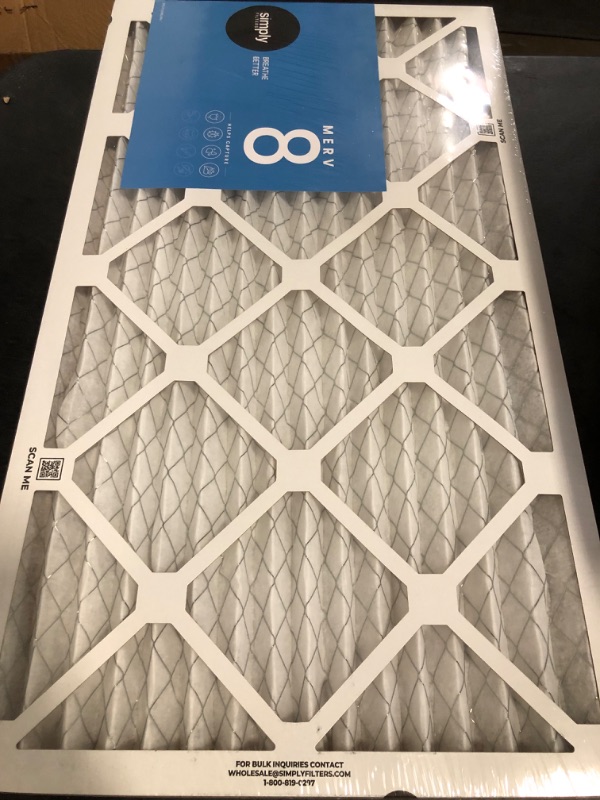 Photo 1 of BNX TruFilter 14x25x1 Air Filter MERV 13 (6-Pack) - MADE IN USA - Electrostatic Pleated Air Conditioner HVAC AC Furnace Filters for Allergies, Pollen, Mold, Bacteria, Smoke, Allergen, MPR 1900 FPR 10