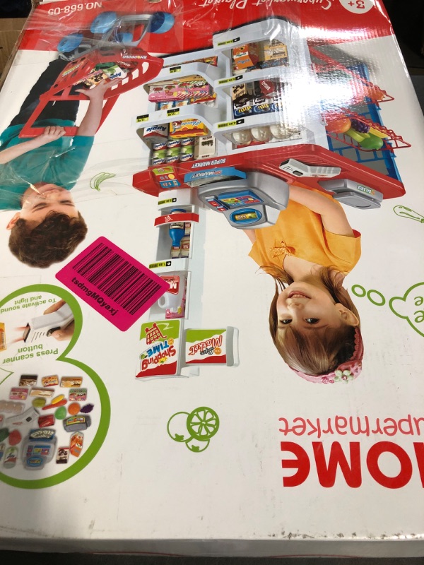 Photo 1 of Supermarket Play Set for Kids W/Shopping Cart W/Cash Register Pretend Play Girls Boys Toddlers Age 3 4 5.