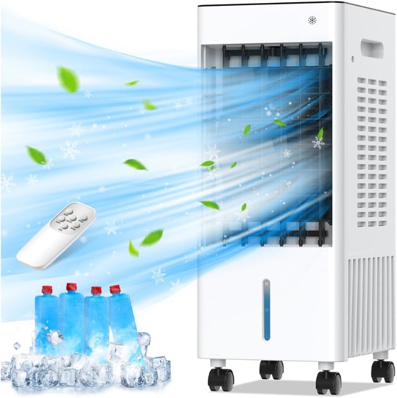 Photo 1 of *Minor Crack* Portable Air Conditioners, 3-IN-1 Portable AC Unit w/2.6 Gal Tank for 24H Cooling, 4 Modes & 3 Speeds, Windowless Air Conditioner w/7.5H Timer, Smart Remote, Swamp Cooler Air Conditioner for Bedroom