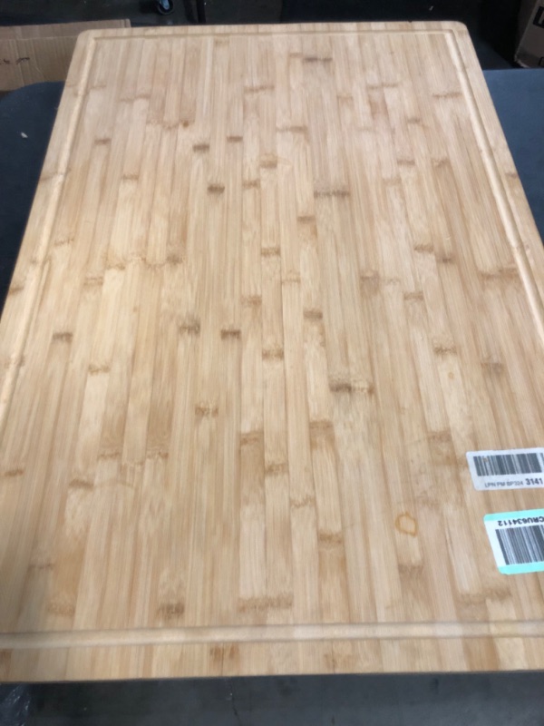 Photo 1 of *Minor Cracks Throughout Board** BambooMN Jenn Air Bamboo Range Burner Cutting Board, New Vertical Cut, Large