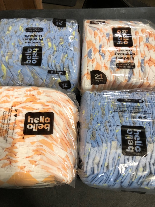 Photo 1 of Hello Bello Premium Diapers, Size 4 (22-37 lbs) Surprise Pack for Boys, 84 Count, Hypoallergenic with Soft, Cloth-Like Feel, Boy and Gender Neutral Patterns