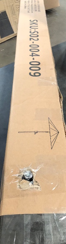 Photo 1 of 10ft Solar Lights Offset Cantilever Patio Umbrella - with Light and Base, LED Lighted Offset Hanging Patio Outdoor Market Umbrella UPF50+ UV Protection with Easy Tilt and Crank
