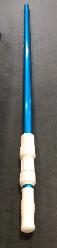 Photo 1 of POOLWHALE Professional 12 Feet Blue Anodized Aluminum Telescopic Swimming Pool Pole,Adjustable 3 Piece Expandable Step-Up,for Skimmer Nets, Vacuum Heads and Brushes, Strong Grip & Lock