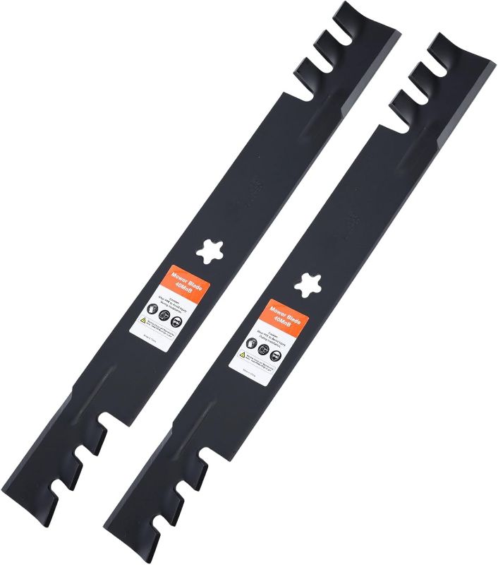 Photo 1 of 42 Inch Mower Mulching Blades for 134149 138971 Craftsman LT2000 LT1000 Poulan Pro Husqvarna 42" Deck Riding Lawn Mower Replace 532138971 532134149 138498 5-Point Star (2 Pack)