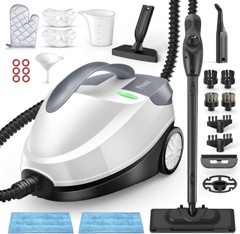 Photo 1 of **Missing Everything But the Steamer** Steam Cleaner with 28 Accessories for Home, 1800W Powerful Multipurpose Steam Mop with 1.5L Tank for Floor Cleaning, Chemical-Free Heavy Duty Steamer for Cleaning Floors, Couch, Tile, Grout and Car