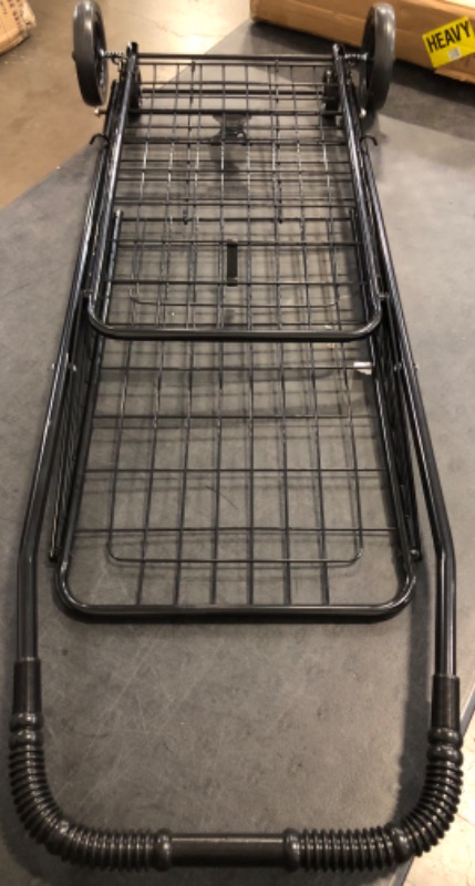 Photo 1 of DMI Utility Cart with Wheels to be used for Shopping, Grocery, Laundry and Stair Climber Cart, Weighs 7.5 Pounds but holds up to 90 Pounds, Compact and Foldable, Black